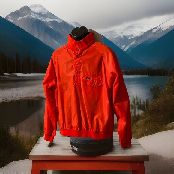 Vintage Eddie Bauer Windbreaker Jacket Men's Red Lightweight Size XL‎ Nylon USA - Picture 1 of 4
